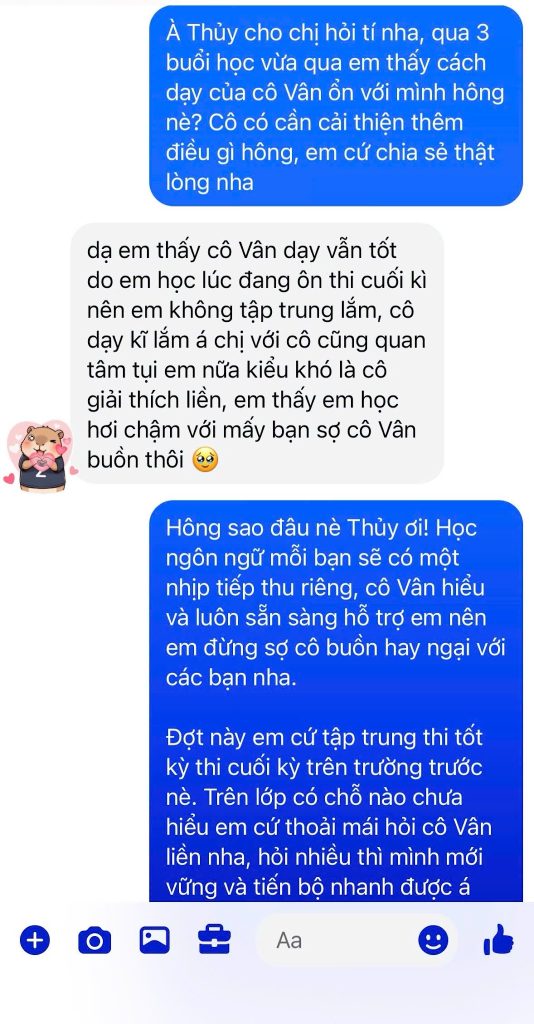 Phản hồi học viên Tiếng Trung Thực Hành